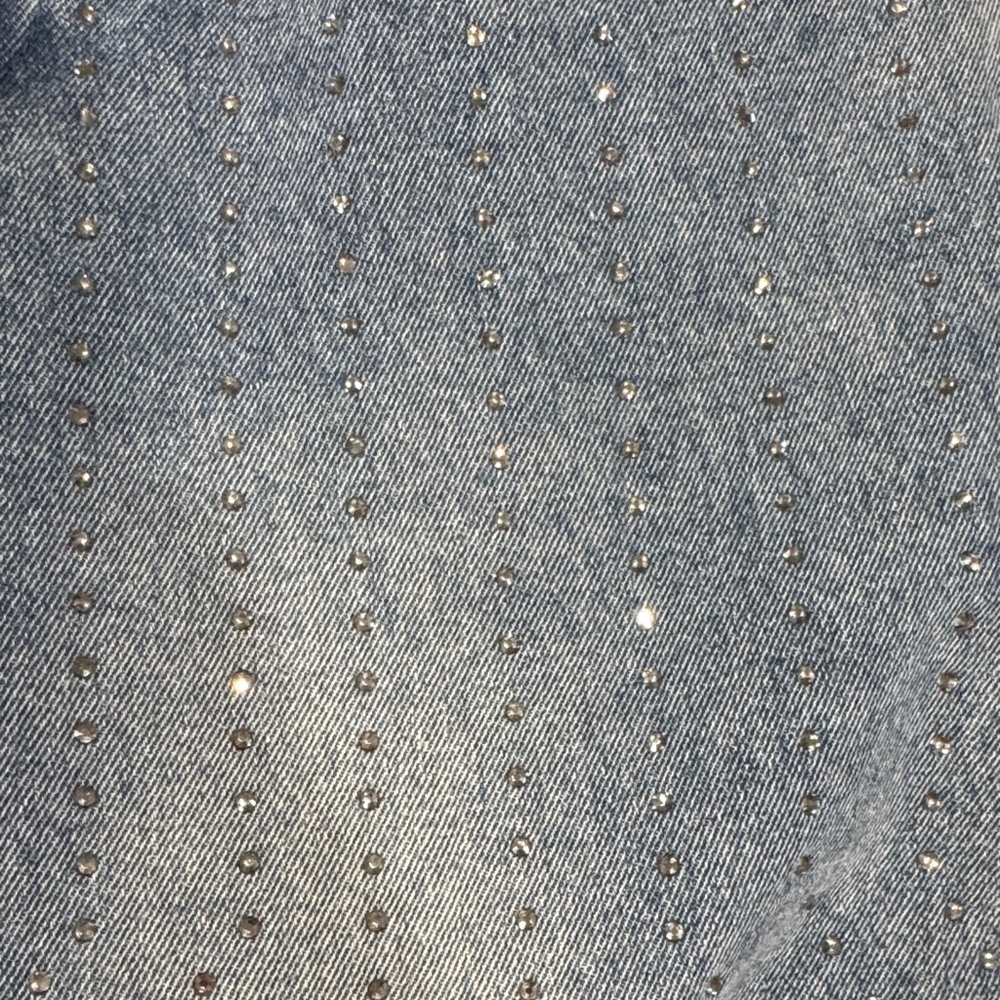 Blank NYC Blue Relaxed Jeans with Metallic Speckles - Picture 3 of 3